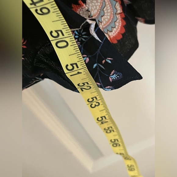 Wishlist Apparel Floral Black and Pink Women's Mid Calf Dress Size Medium - Picture 4 of 16